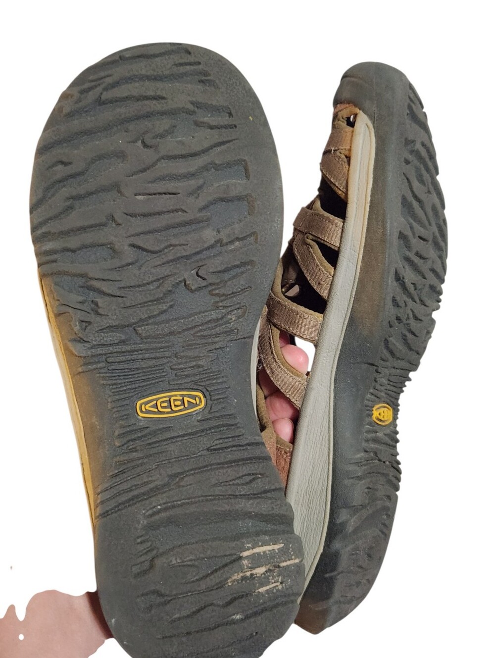 Keen Whisper Sandals Womens 8.5 Brown Tan Waterproof Shoes Strappy - Picture 10 of 10